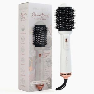NIB $190 4inONE Blowout Brush Hair Dryer Hauteness White Rose Gold